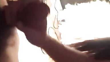 Dominatrix asian Ladyboy and her slave licking feet and fucking each other - 15 image