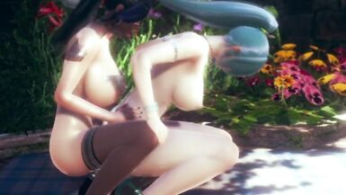 futa Rose fucks snow woman - 7 image