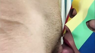 Kinky Redhead Sucking My Huge Clit! - 2 image