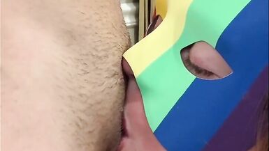 Kinky Redhead Sucking My Huge Clit! - 3 image