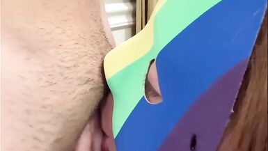 Kinky Redhead Sucking My Huge Clit! - 8 image