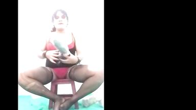 Fat shemale ass pounding with extreme anal ass insertion, shemale ass filled with giant dildo - 7 image