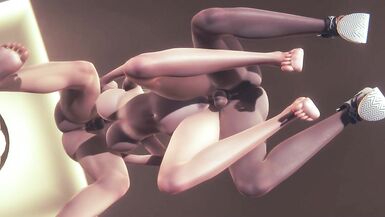 Hentai Uncensored 3D - Tanami x 2 Futanaris Boobjobs and threesome - 10 image