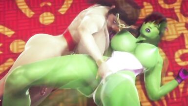 wonder woman fucks she hulk. - 2 image