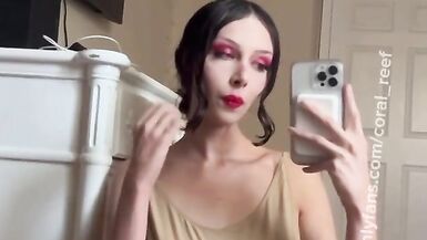 Trans girl invites straight guy over and convinces him to fuck her - 6 image