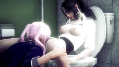 student fucks her teacher in pubblic bathroom - 5 image