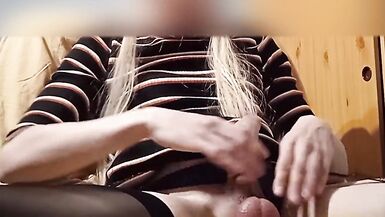 Sexy CD dresses up and plays with dildo. Double cumshot! - 11 image