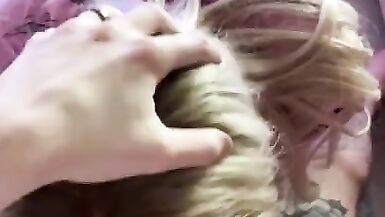 POV giggly tgirl cock sucking with cumshot - 3 image