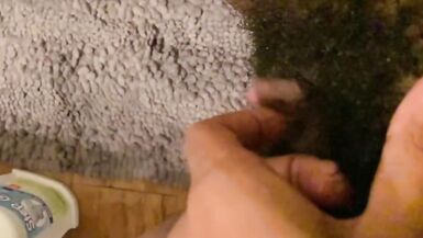 FTM plays with enlarged clit up close - 13 image