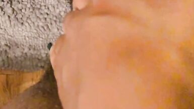 FTM plays with enlarged clit up close - 3 image