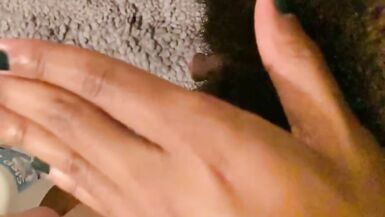 FTM plays with enlarged clit up close - 9 image