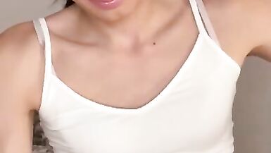 Asian trans sissy takes Big dildo anal fuck - 2 image