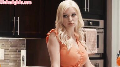 Smalltits TS enjoys 3some with BF and busty strapon MILF - 4 image