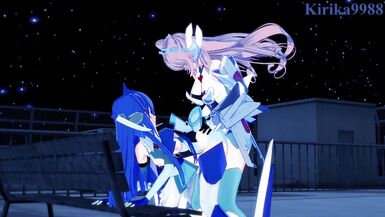 Tsubasa Kazanari and Maria Cadenzavna Eve have intense futanari sex - Symphogear Hentai