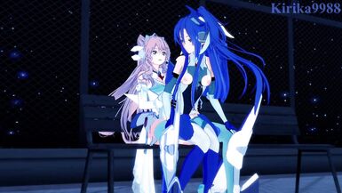 Tsubasa Kazanari and Maria Cadenzavna Eve have intense futanari sex - Symphogear Hentai - 12 image