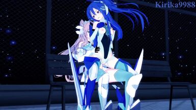 Tsubasa Kazanari and Maria Cadenzavna Eve have intense futanari sex - Symphogear Hentai - 13 image