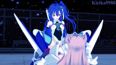 Tsubasa Kazanari and Maria Cadenzavna Eve have intense futanari sex - Symphogear Hentai - 7 image