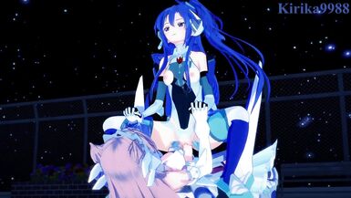 Tsubasa Kazanari and Maria Cadenzavna Eve have intense futanari sex - Symphogear Hentai - 8 image