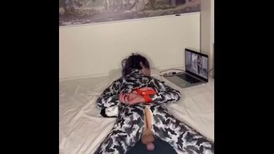 Femboy Cums Hands Free at Disney - 1 image