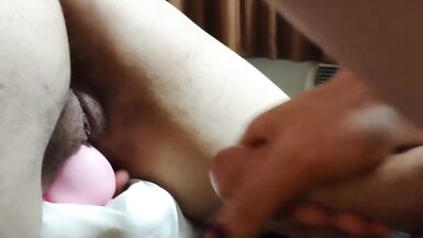 MTF and FTM Ride Clit Sucker and Stroke Cock Until MTF Cums All Over FTM pussy - 8 image