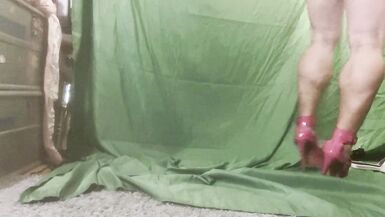 Another Training in pink high heels for sissy Lilli - 9 image