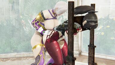 Futa Ivy Valentine Fucks Taki - Soul Calibur - BDSM Bondage 3D Hentai - 2 image