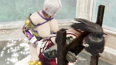 Futa Ivy Valentine Fucks Taki - Soul Calibur - BDSM Bondage 3D Hentai - 4 image