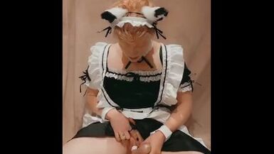 I put on my new maids outfit and play with a new toy - 1 image