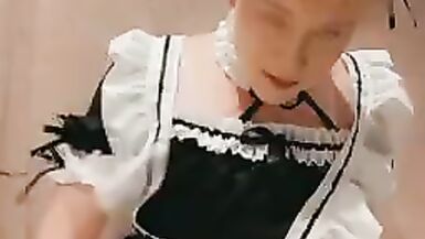 I put on my new maids outfit and play with a new toy - 14 image
