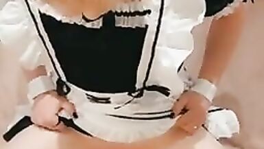 I put on my new maids outfit and play with a new toy - 4 image