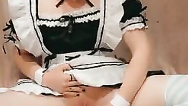 I put on my new maids outfit and play with a new toy - 6 image