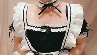 I put on my new maids outfit and play with a new toy - 9 image