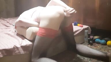 Russian sissy have sex solo