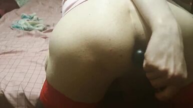 Sissy have sex with toy anal bead - 6 image