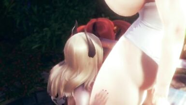 futa cerestia fucks demon and cowgirl - 2 image