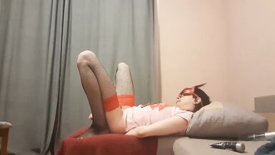 Russian crossdresser with sex toy - 6 image