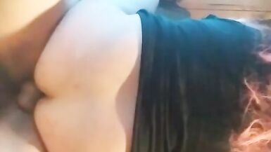 Big booty shemale Lexis and married women gets pounded then rides cock