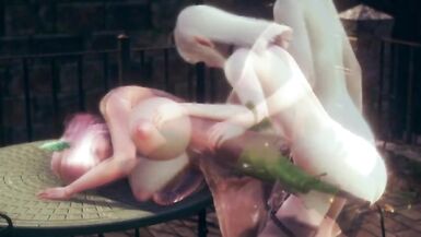 futa schoolgirl elf fucks huntress elf - 14 image