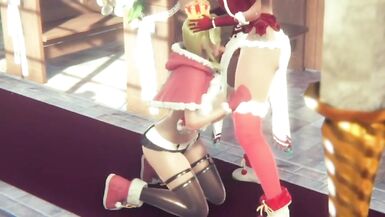 futa christmas elf fucks queen - 3 image