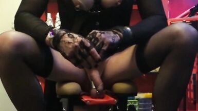 Tgirl Lumina riding the Love Glider Fuck Chair - 8 image