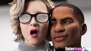 Sexy BBC fucks his sexy Trans secretary all over the office - 2 image