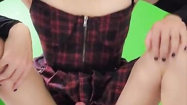 Cute Gothic Transgirl Masterbation - 5 image