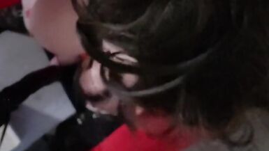 DeeDeeSlut Sucking 2 Dildo's - 8 image