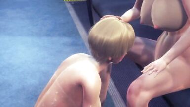 futa granny susie teaches the sex to a big boobs girl - 15 image