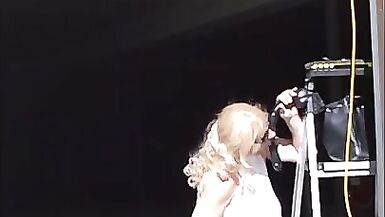 DeeDeeSlut in a White Dress Giving Head - 14 image