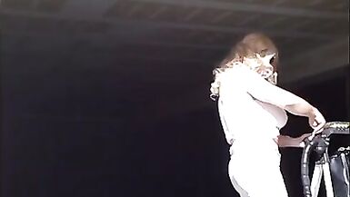 DeeDeeSlut in a White Dress Giving Head - 4 image