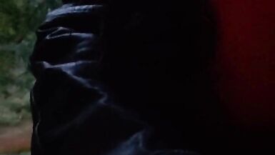 DeeDeeSlut Red Dress Outside Walk - 5 image