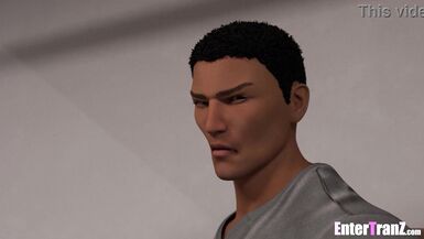 Big booty trans freak takes a football players long hard dick - 7 image