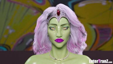 Freaky Trans Alien Queen gets her ass pounded by BBC - 3 image