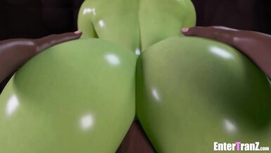 Freaky Trans Alien Queen gets her ass pounded by BBC - 5 image